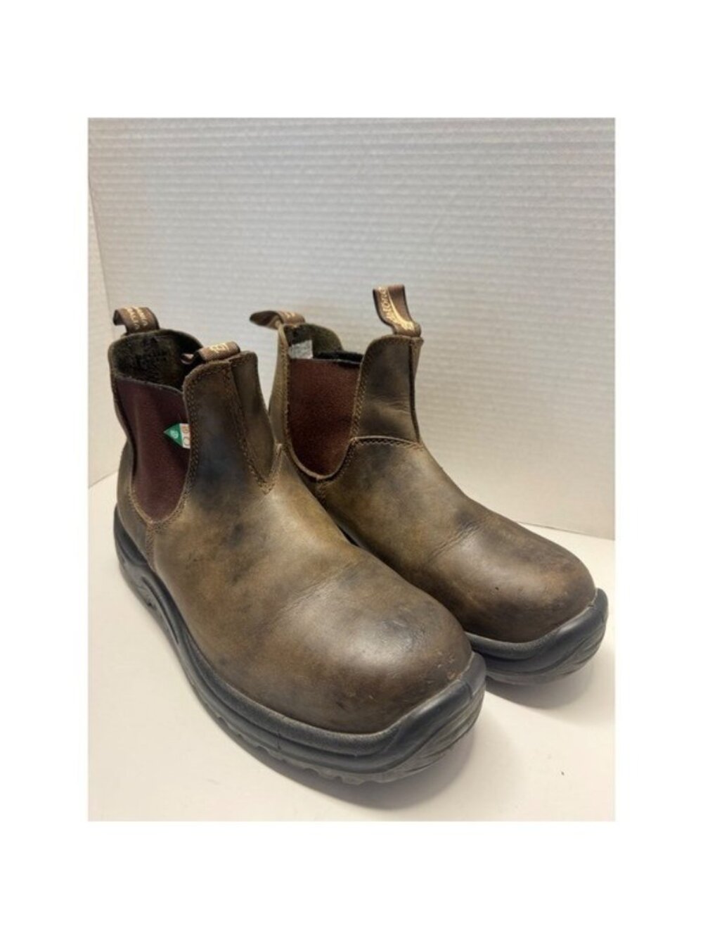 Blundstone 180 Mens Brown Leather Steel Toe Chelsea Work Boots Size AU 8 US 9